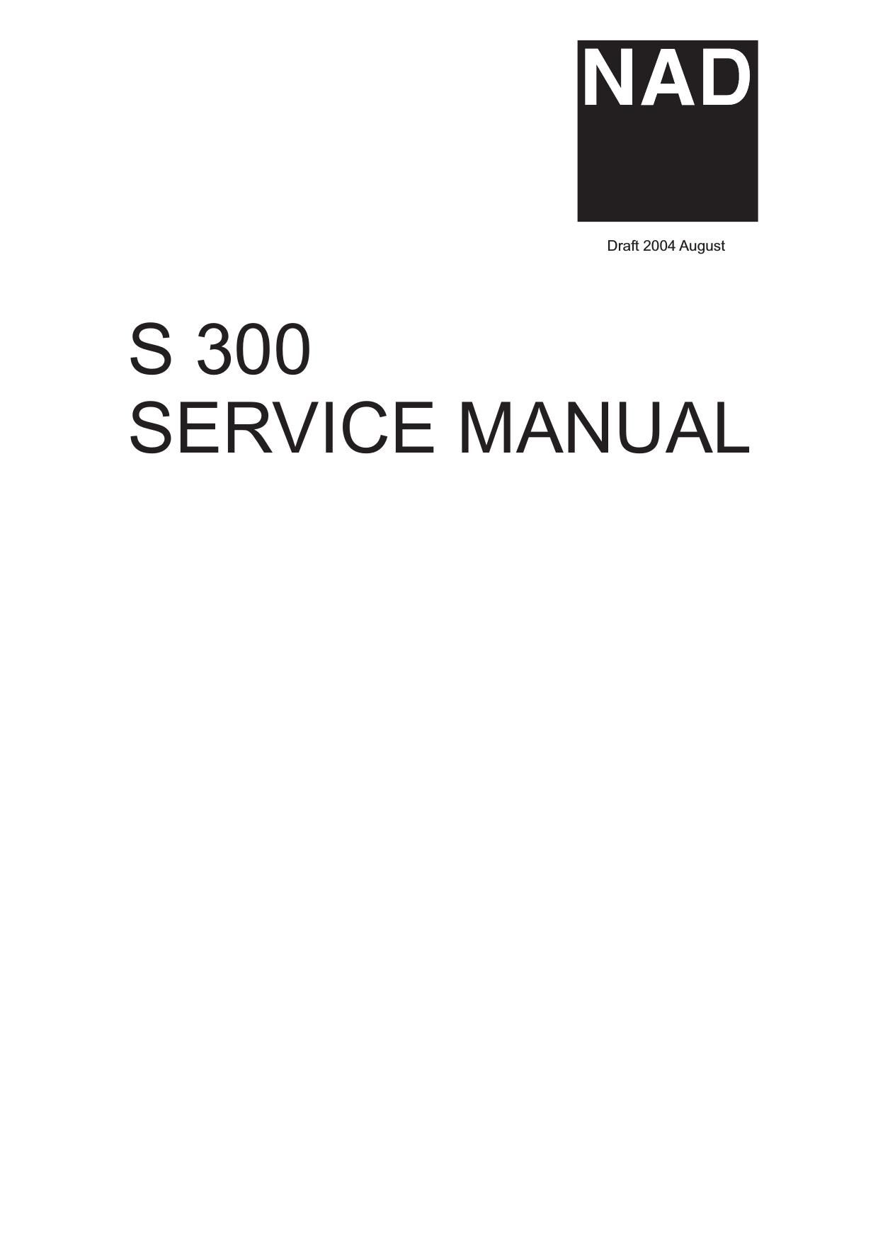 Nad S 300 Service Manual