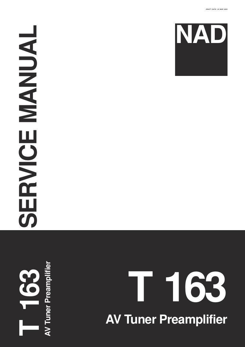 Nad T 163 Service Manual
