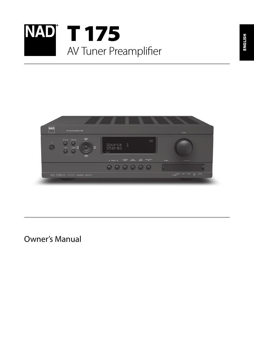 Nad T 175 Owners Manual