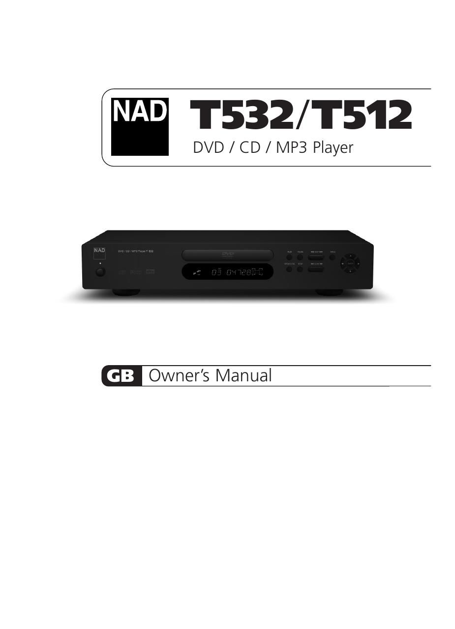 Nad T 512 Owners Manual
