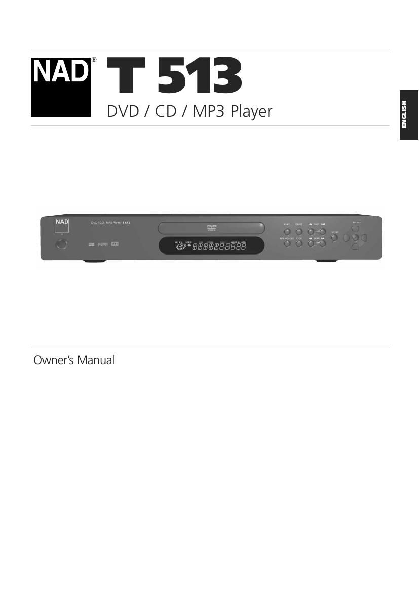 Nad T 513 Owners Manual