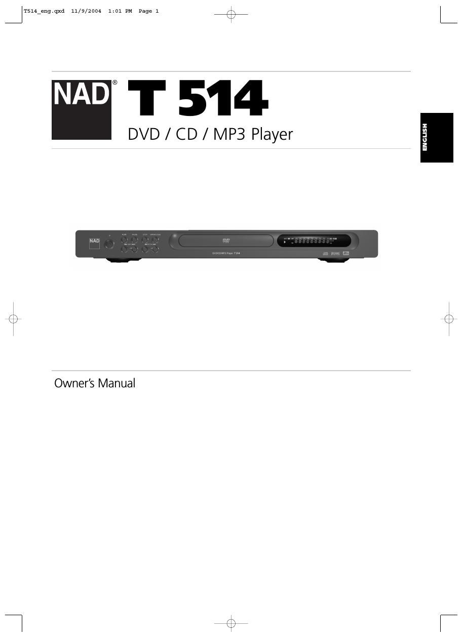 Nad T 514 Owners Manual