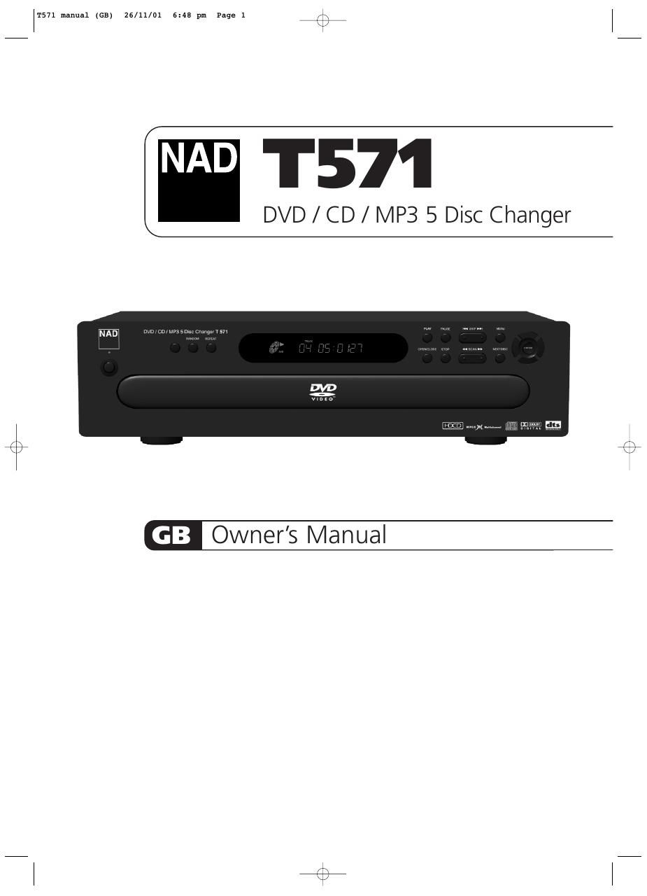 Nad T 571 Owners Manual