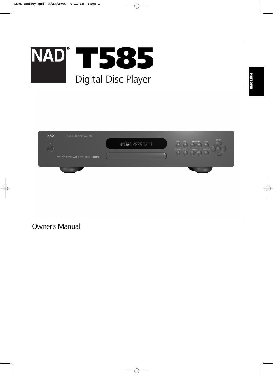 Nad T 585 Owners Manual 2