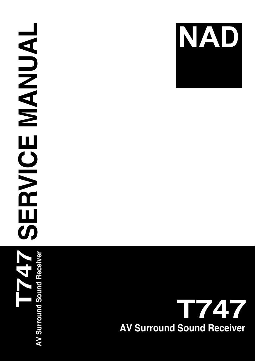Nad T 747 Service Manual