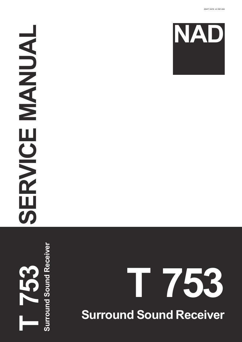 Nad T 753 Service Manual