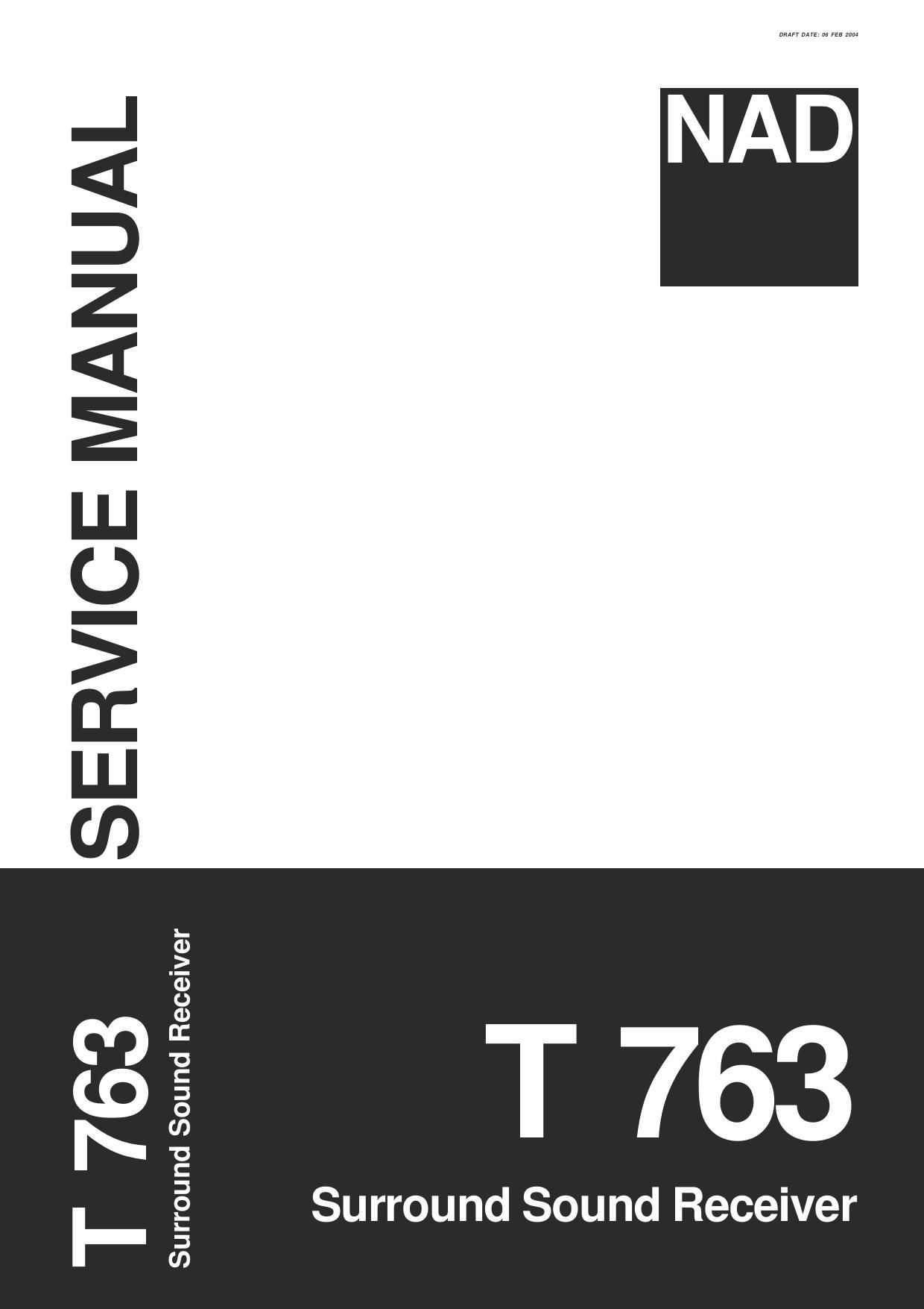 Nad T 763 Service Manual