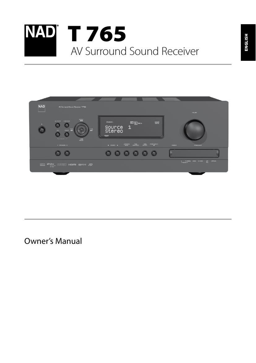 Nad T 765 Owners Manual 2
