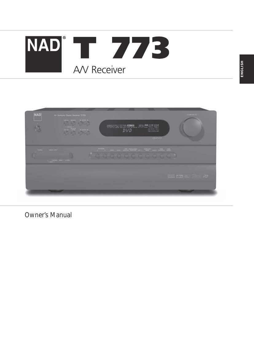 Nad T 773 Owners Manual