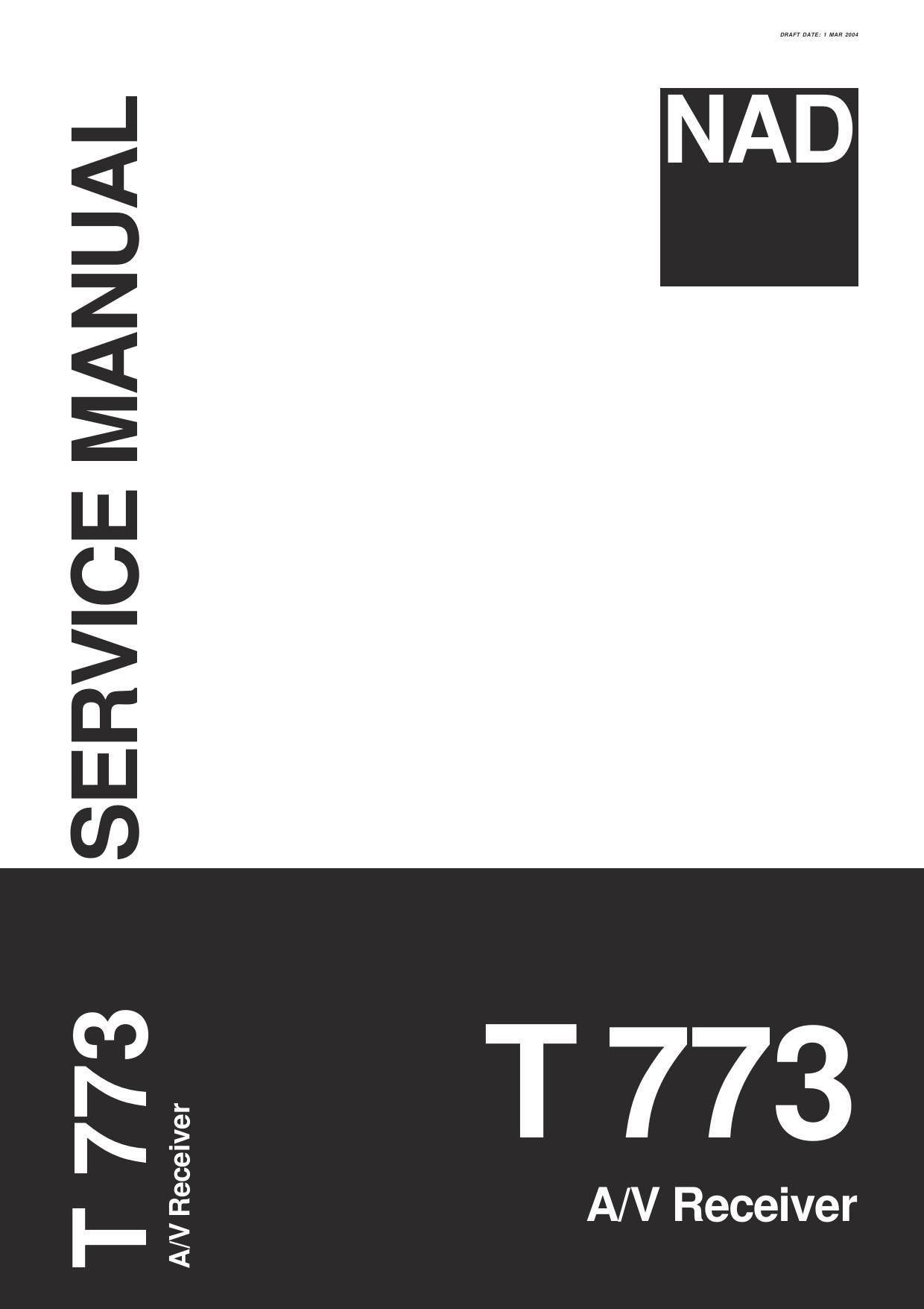 Nad T 773 Service Manual