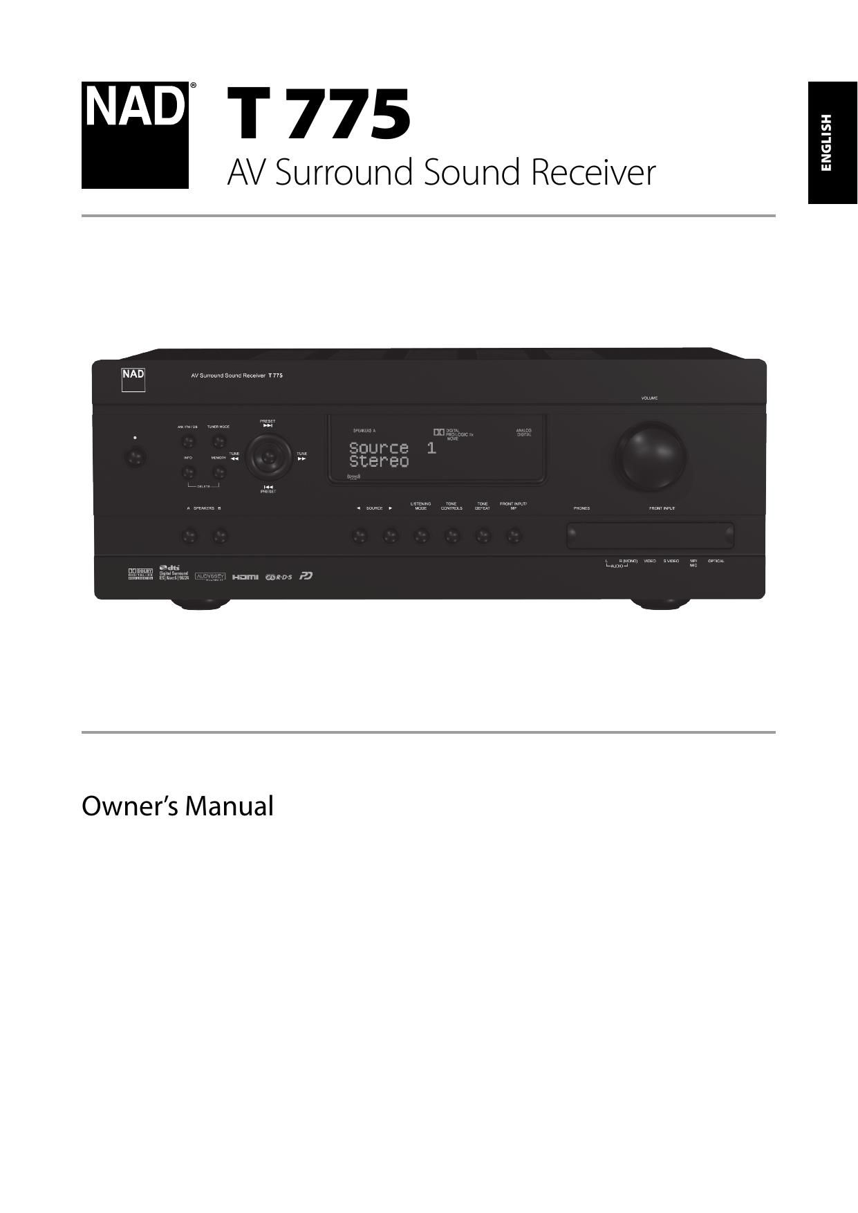 Nad T 775 Owners Manual 3