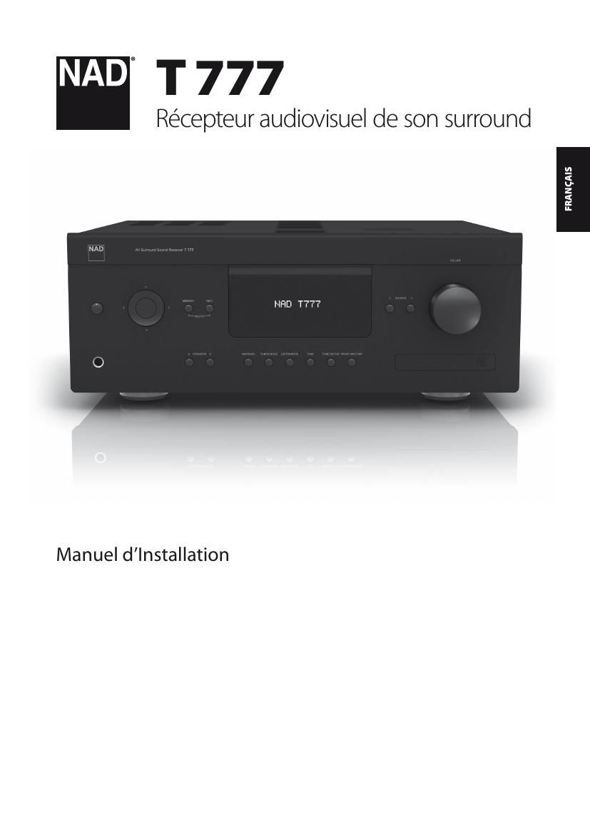 Nad T 777 AV French Owners Manual