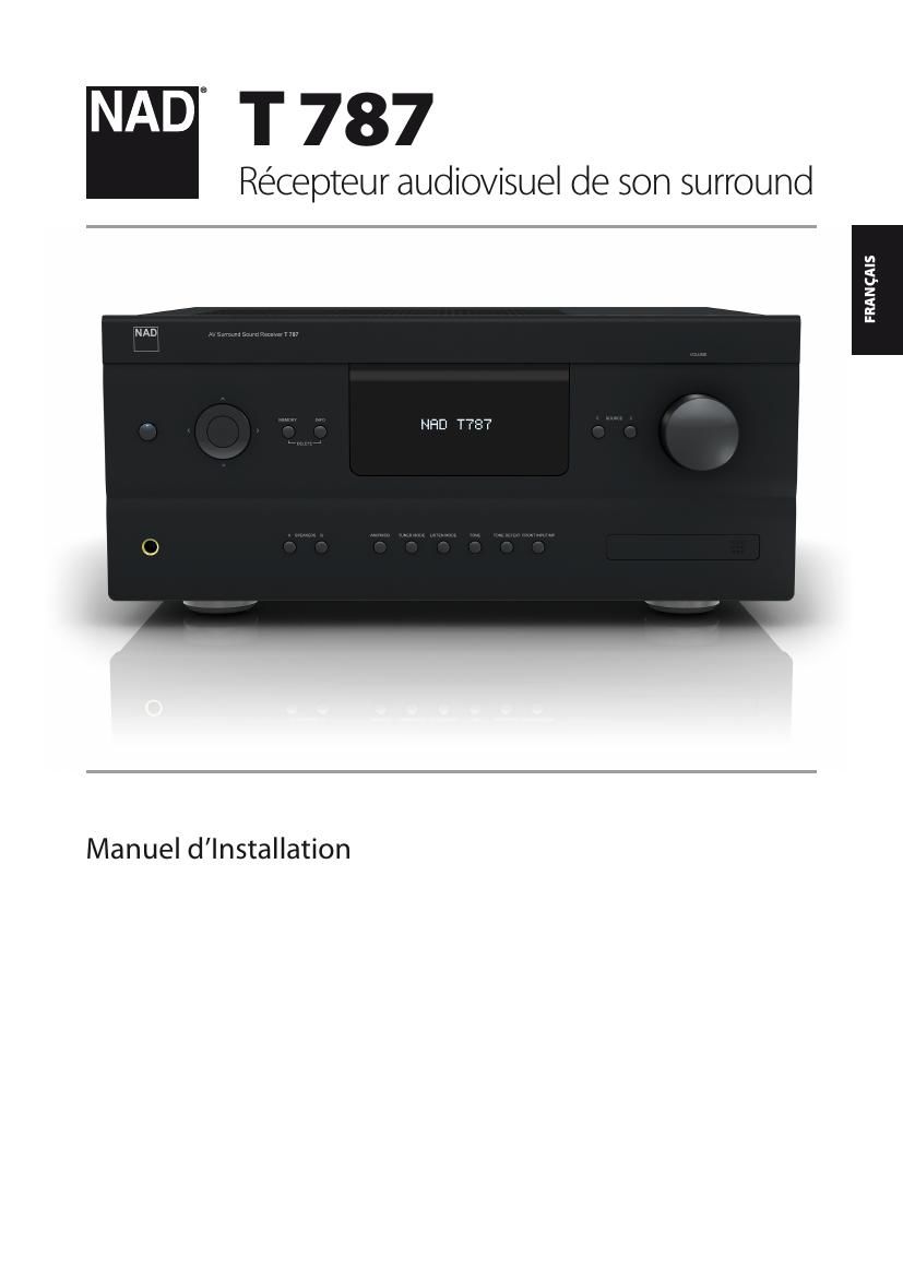 Nad T 787 AV French Owners Manual