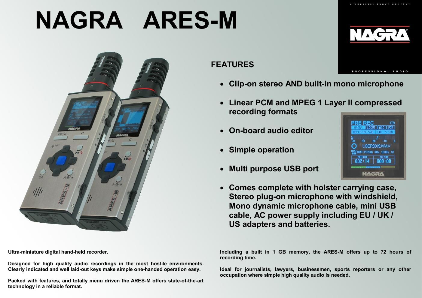 nagra ares m brochure