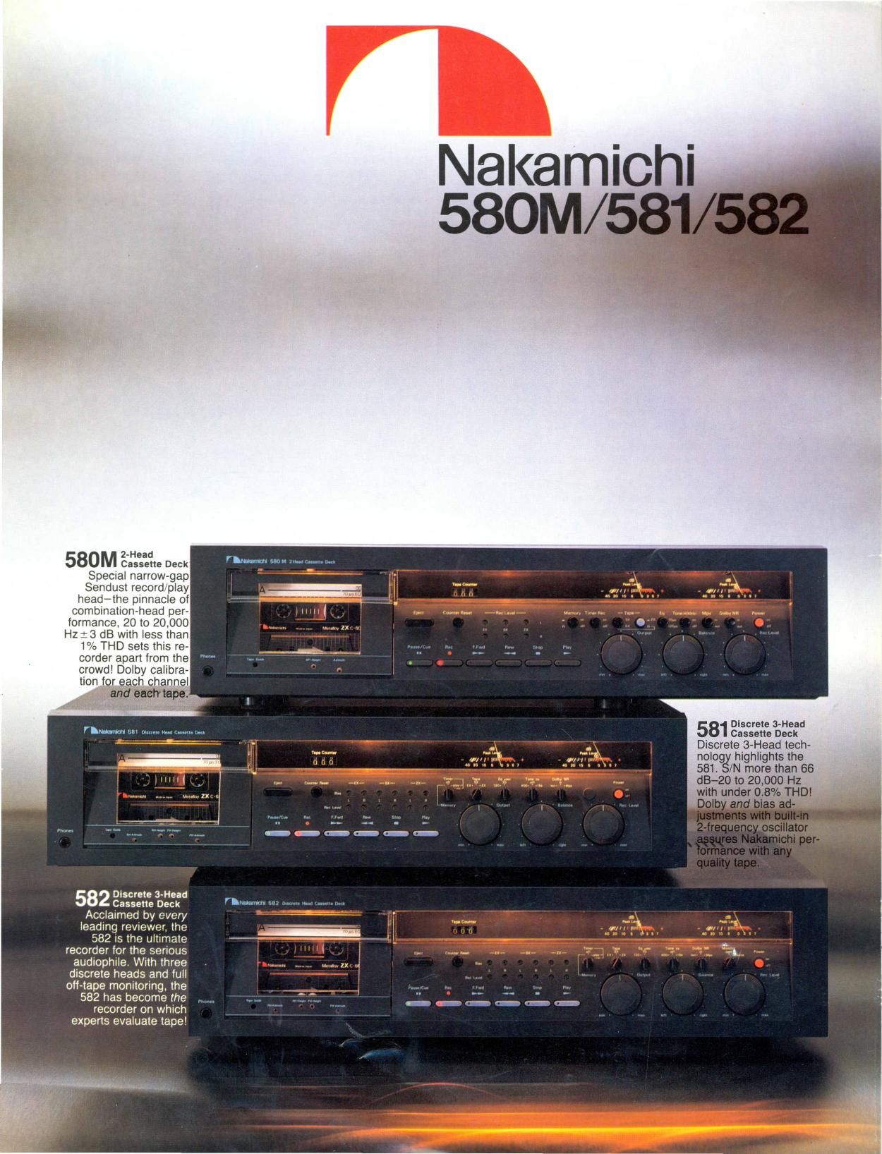 Nakamichi 580 M Brochure
