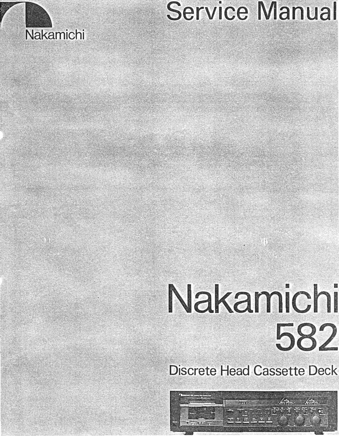 Nakamichi 582 Service Manual