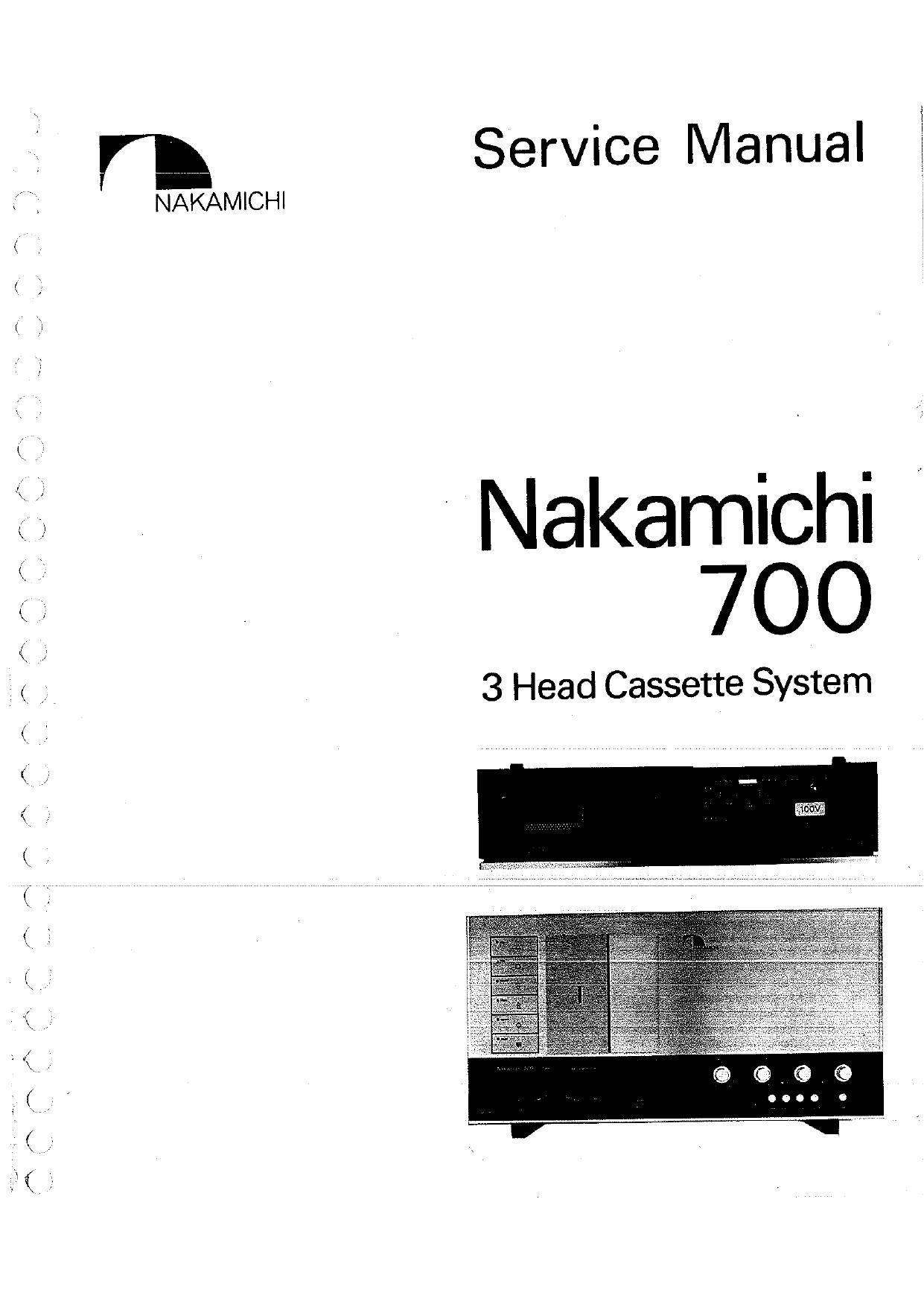 Nakamichi 700 Service Manual