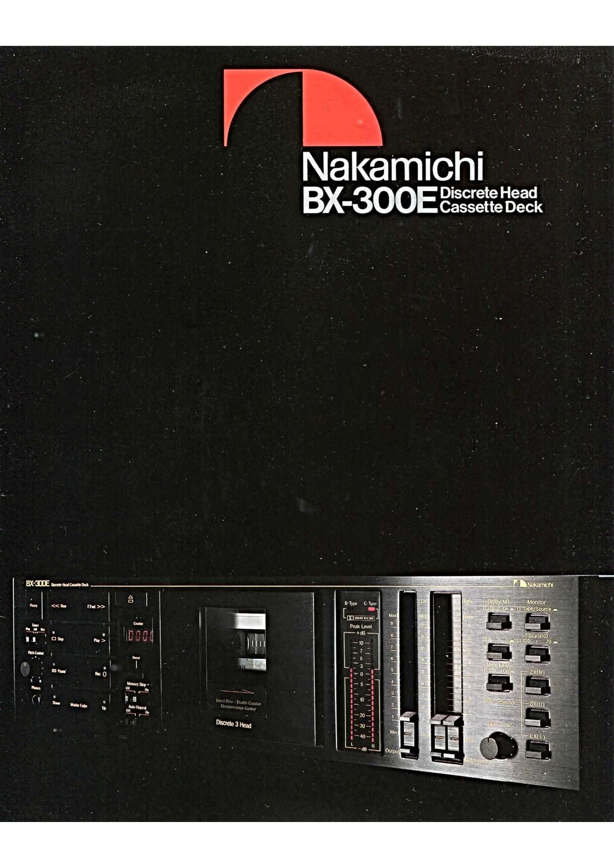 Nakamichi BX 300 E Brochure