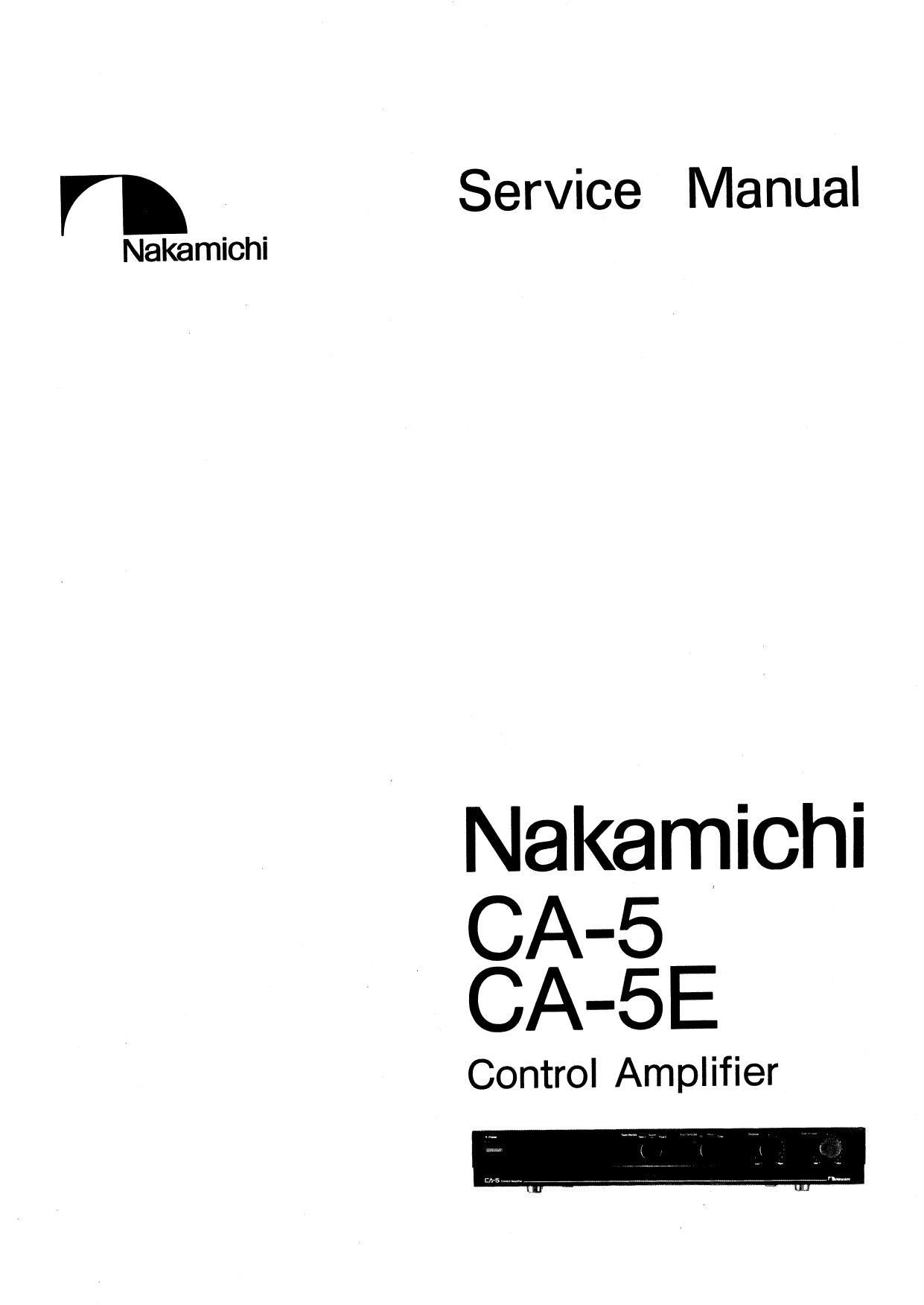 Nakamichi CA 5E Service Manual
