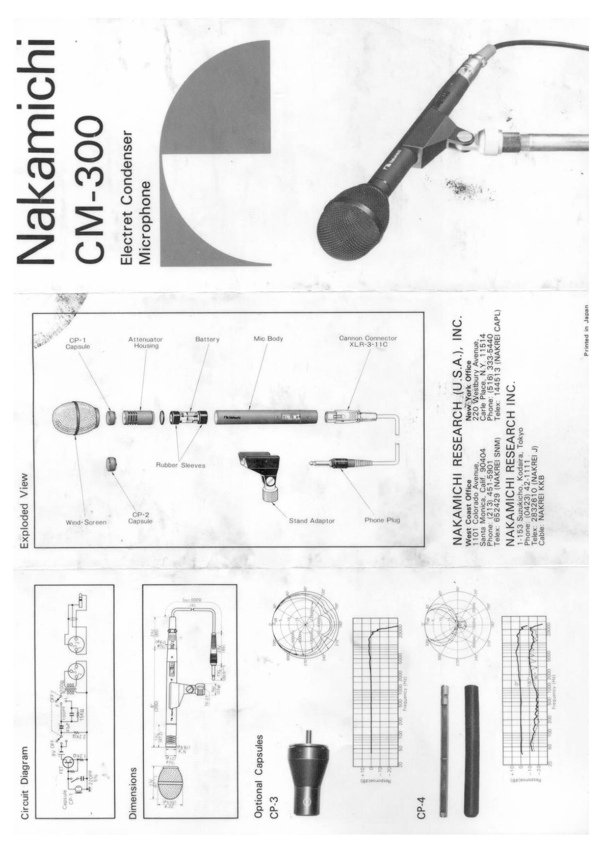 Nakamichi CM 300 Owners Manual