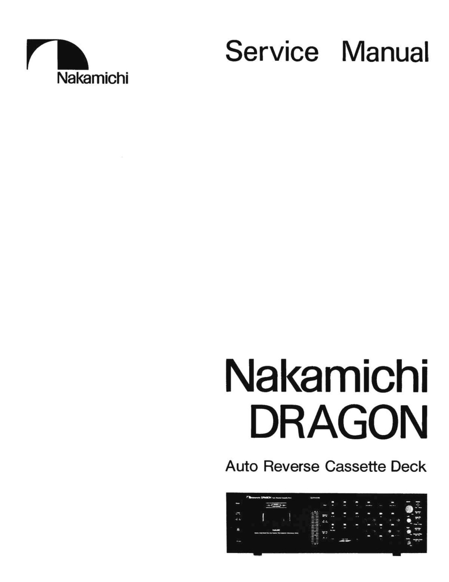 Nakamichi Dragon Service Manual