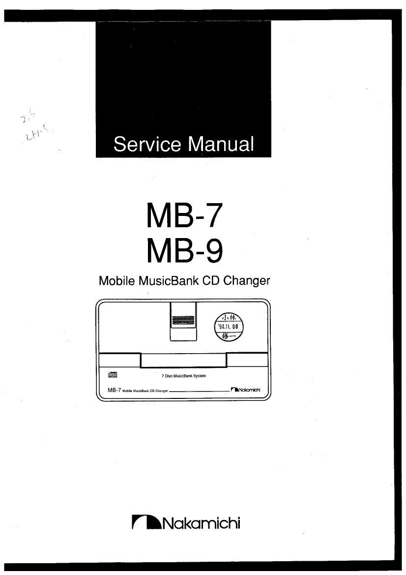 Nakamichi MB7 9 cd service manual