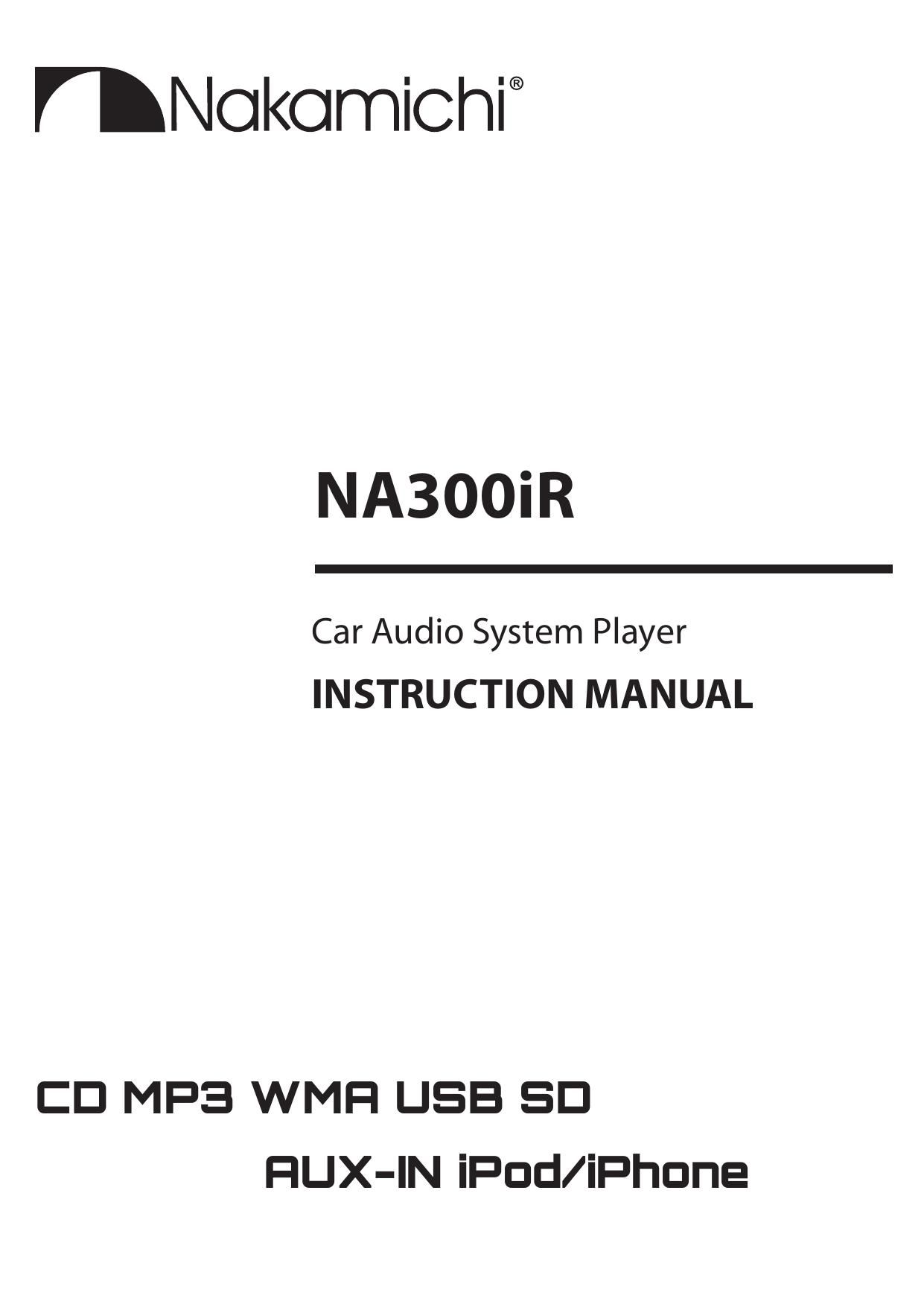 Nakamichi NA 300 IR Owners Manual