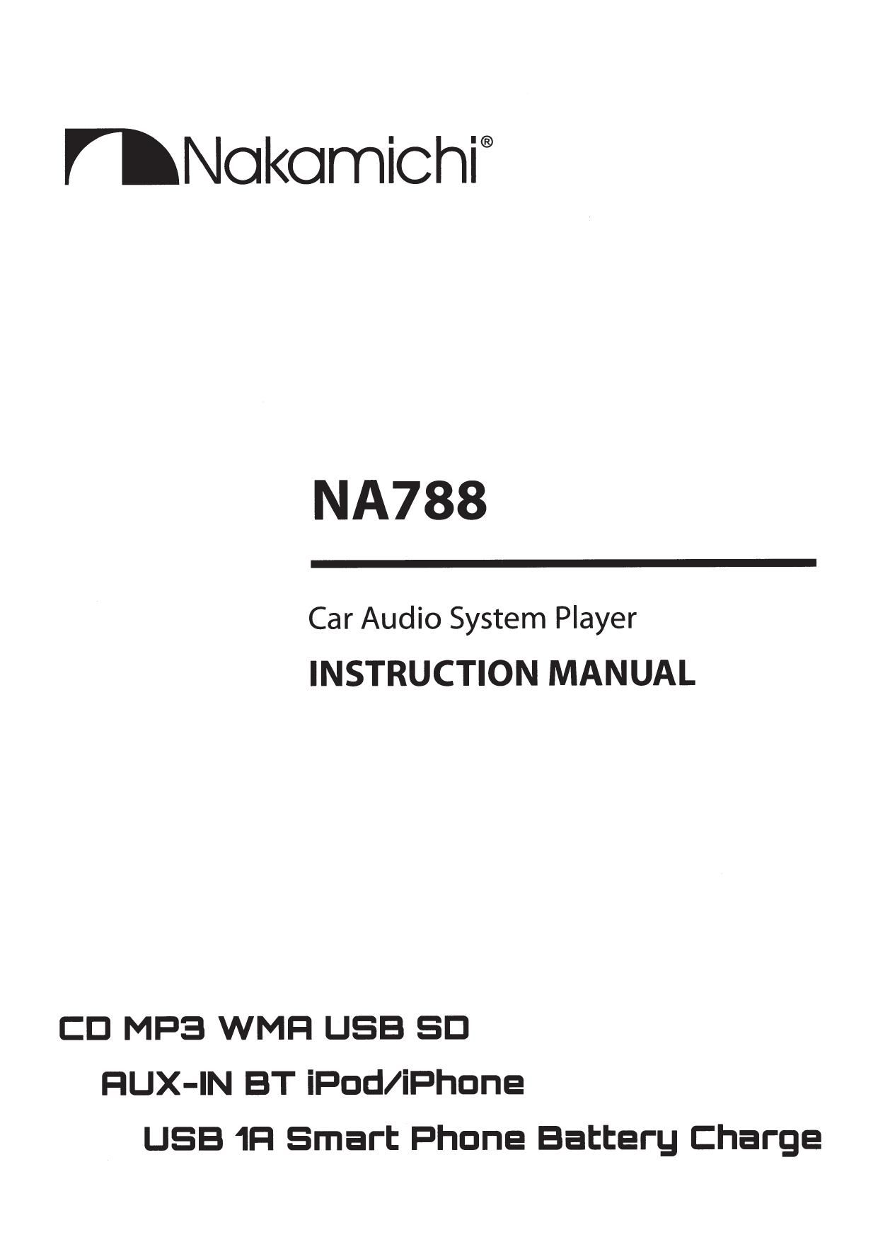 Nakamichi NA 788 Owners Manual