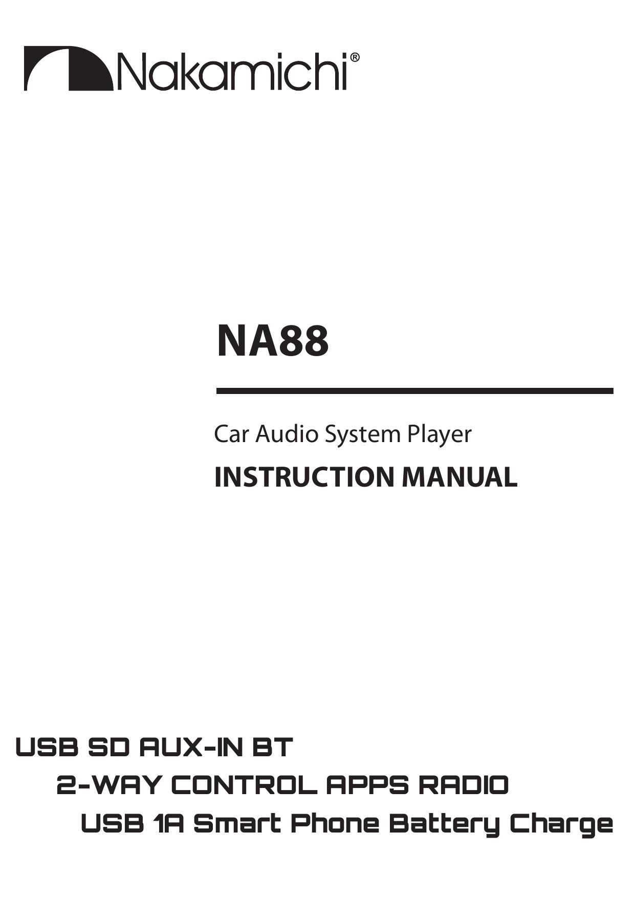 Nakamichi NA 88 Owners Manual
