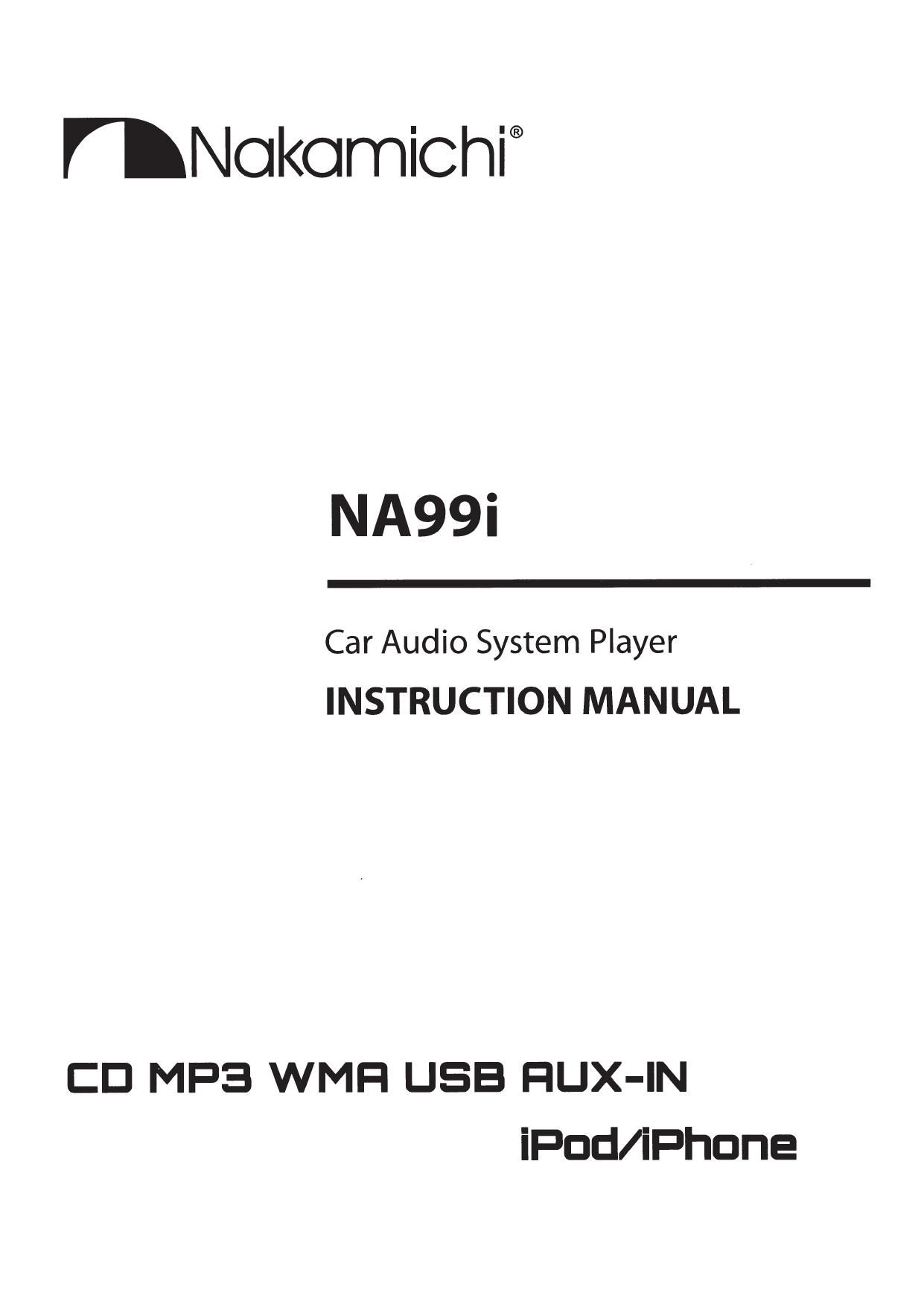 Nakamichi NA 99i Owners Manual