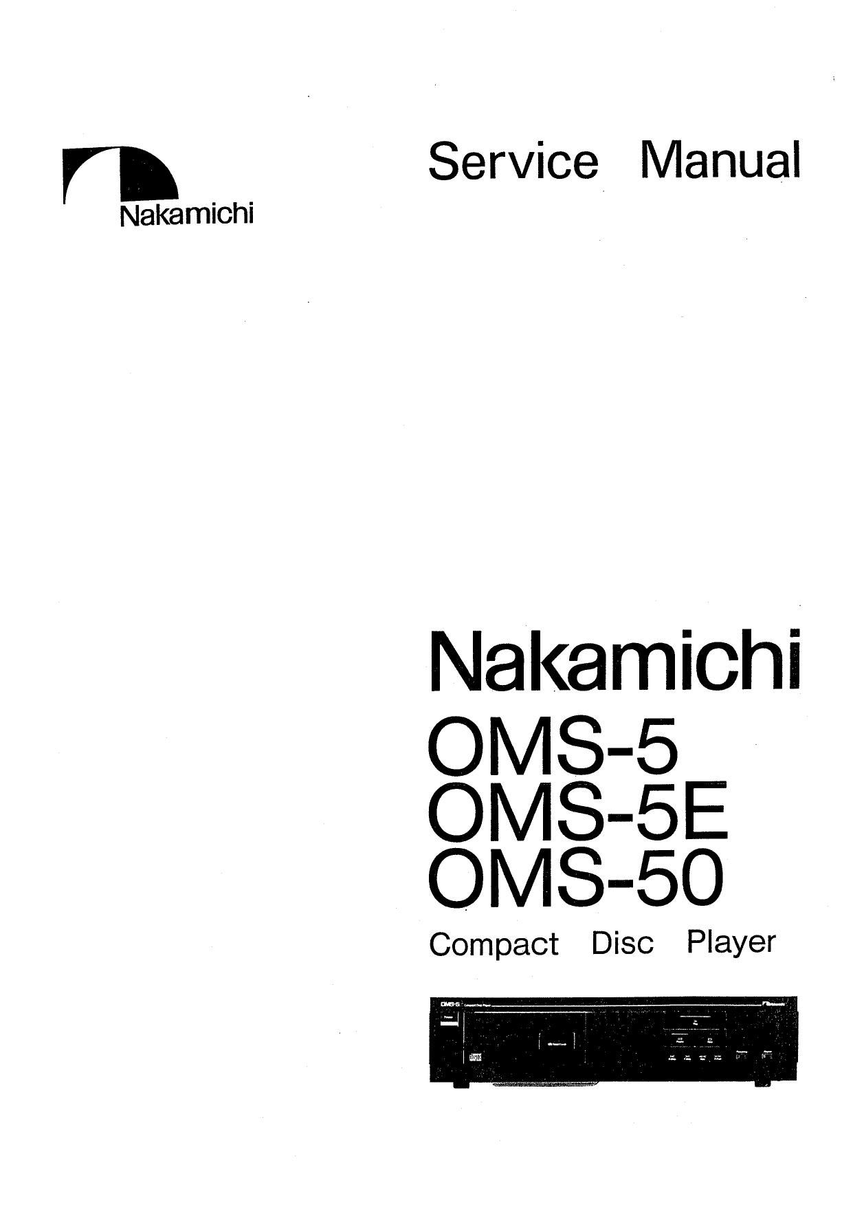 Nakamichi OMS 5E Service Manual