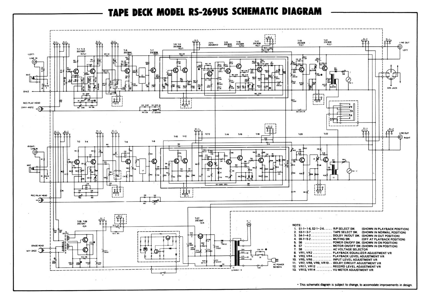 national rs 269us schematic