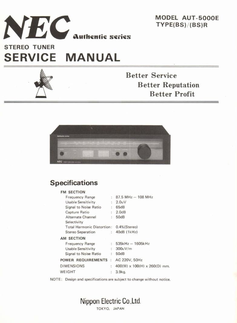 Nec AUT 5000E Service Manual