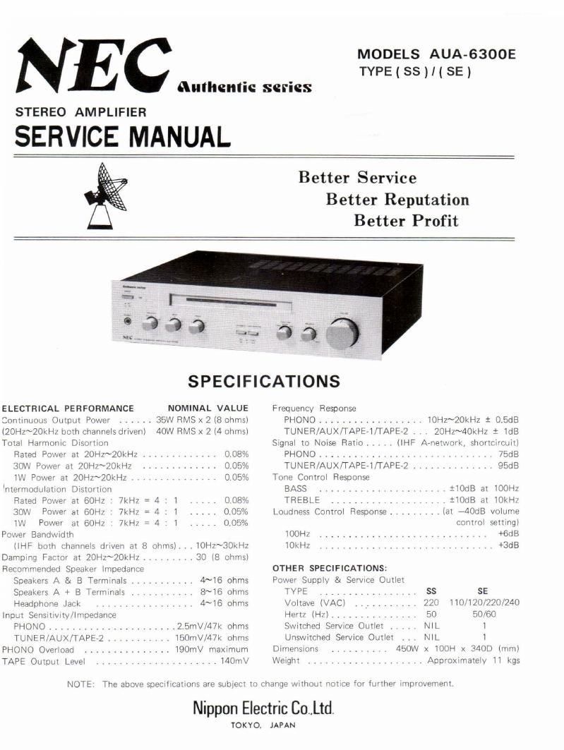 Nec AUA 6300E Service Manual