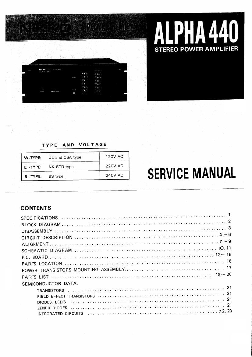 Nikko alpha 440 pwr sm