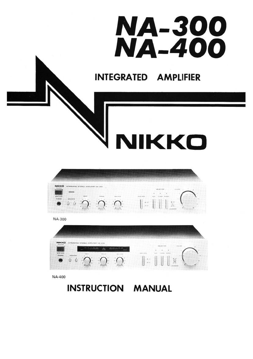 Nikko NA 400 Owners Manual