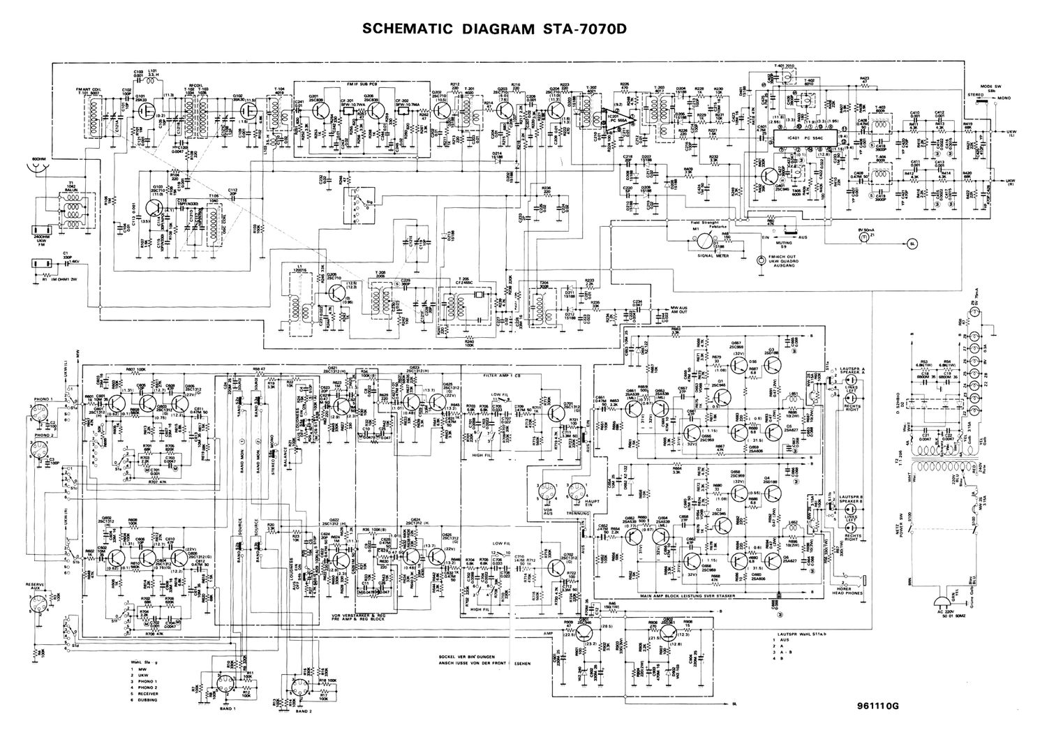 Nikko STA 7070D Schematic