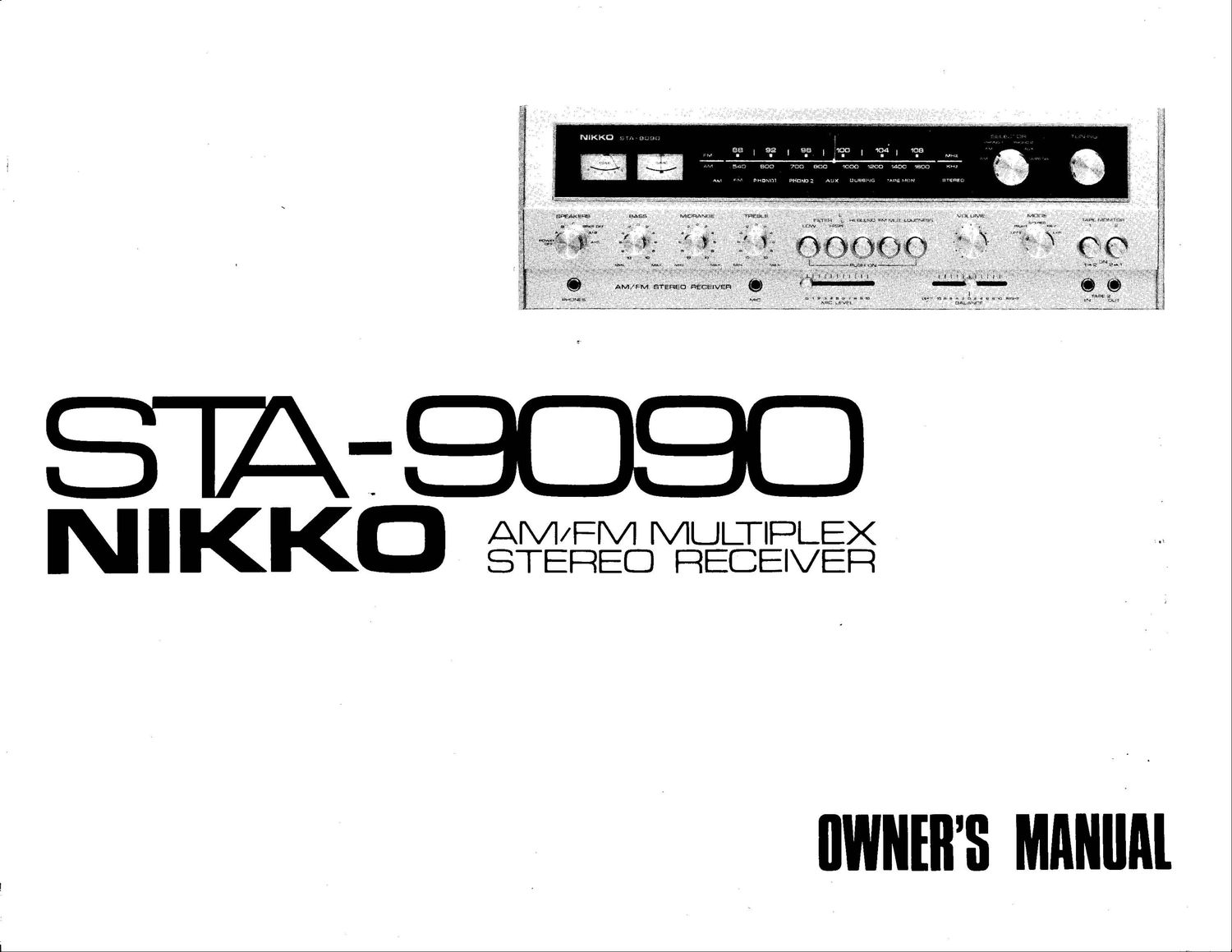 Nikko STA 9090 Owners Manual