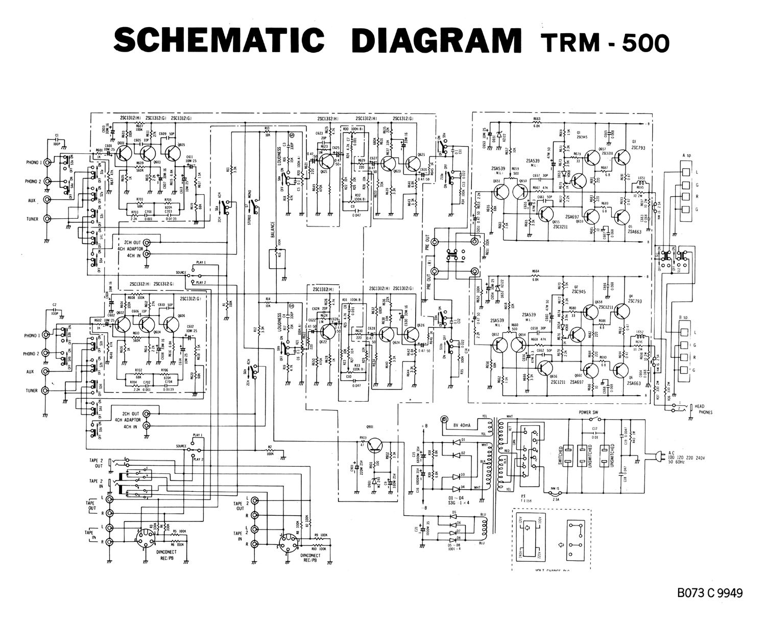 Nikko TRM 500 Schematic