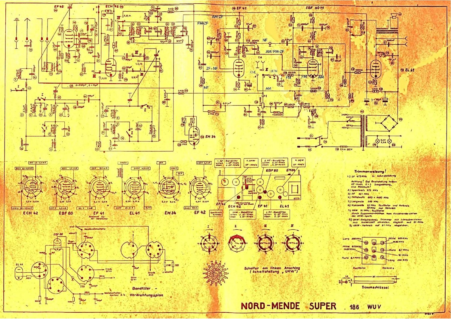 Nordmende 186 WU Schematic