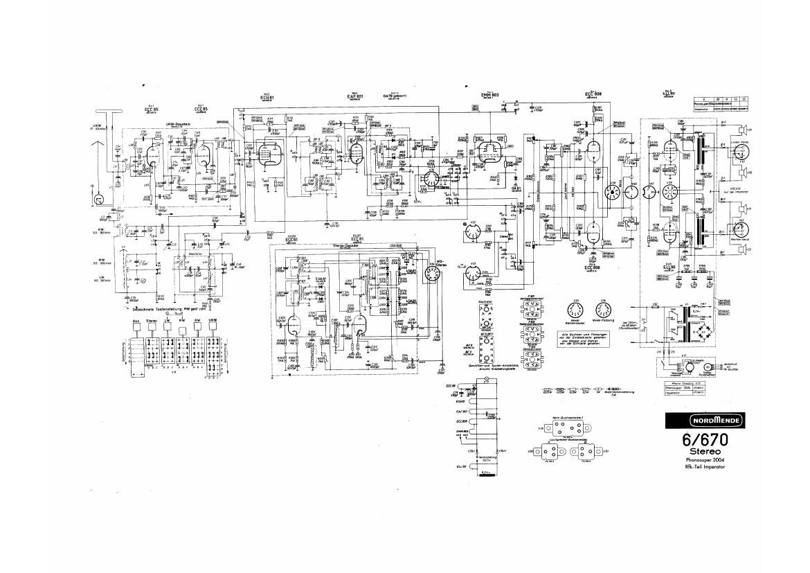 Nordmende 6 670 Schematic