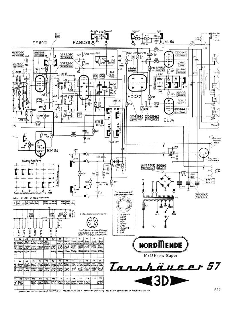 Nordmende Arabella 57 Schematic