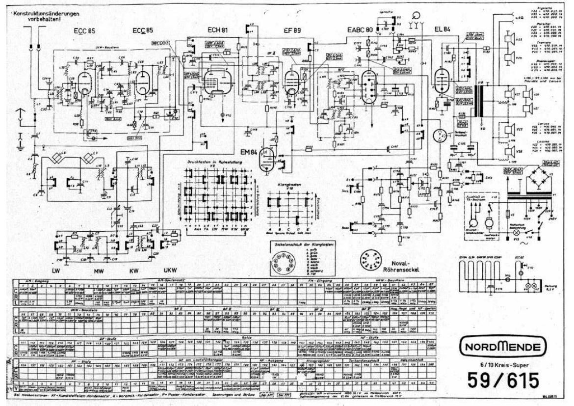 Nordmende Caruso 59 Schematic