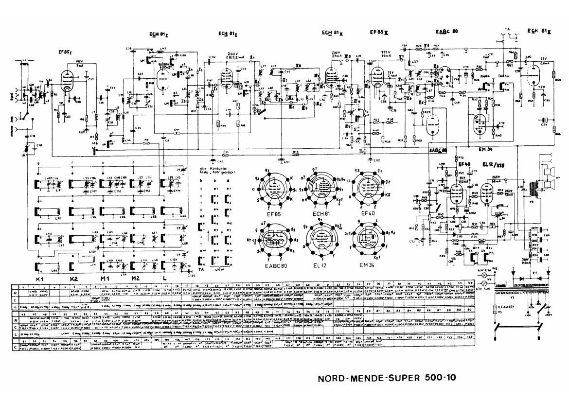 Nordmende Super 500 10 Schematic