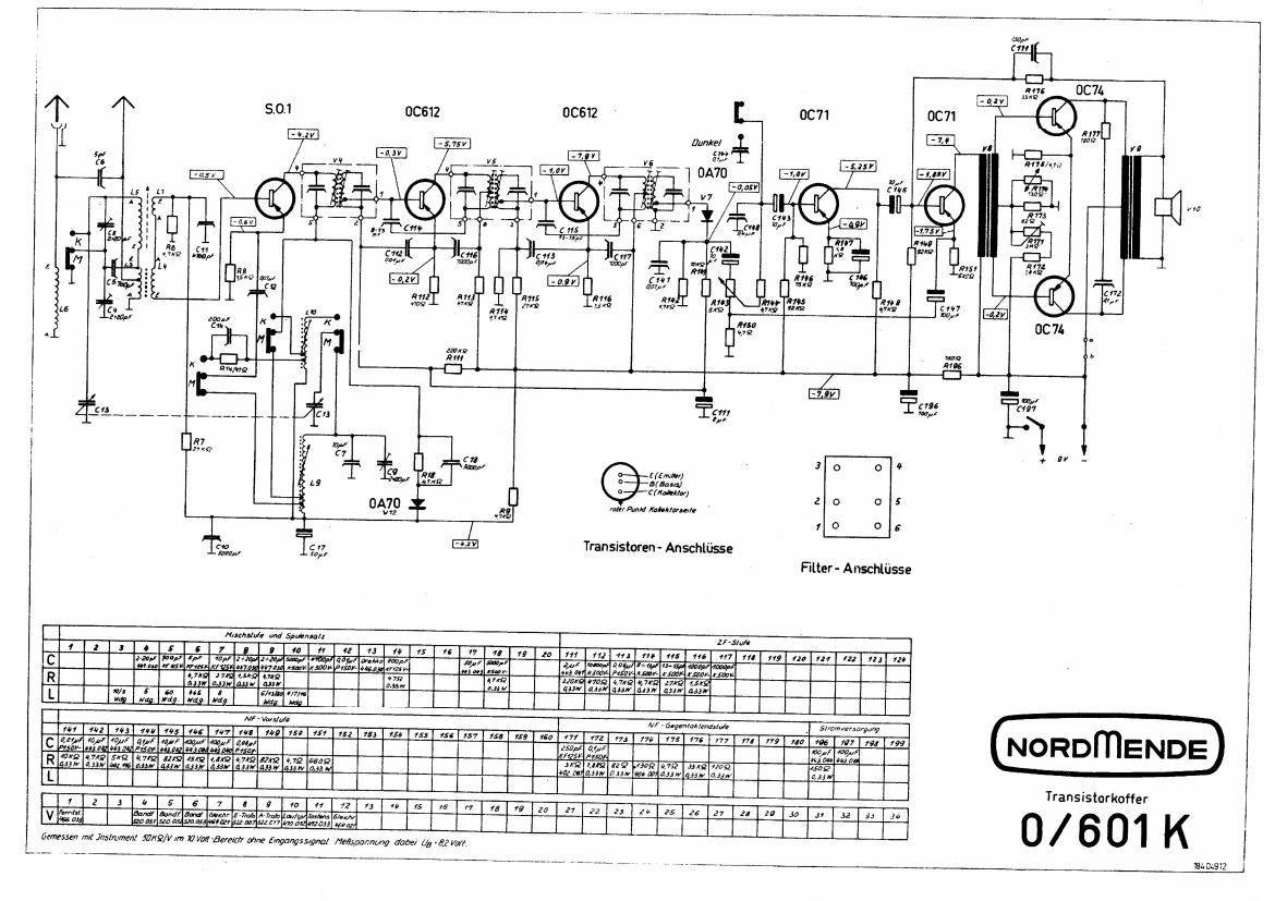 Nordmende 0 601K Schematic