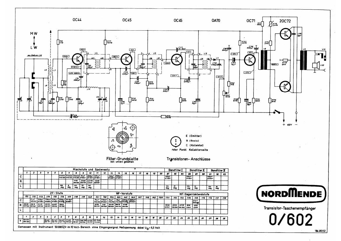 Nordmende 0 602 Schematic