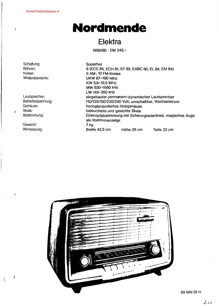 nordmende elektra