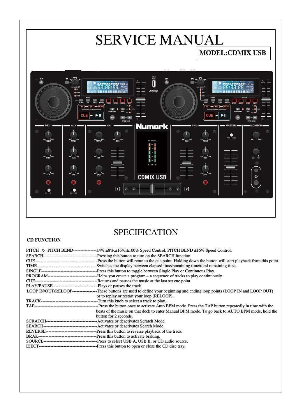 numark cd mix usb mix sm