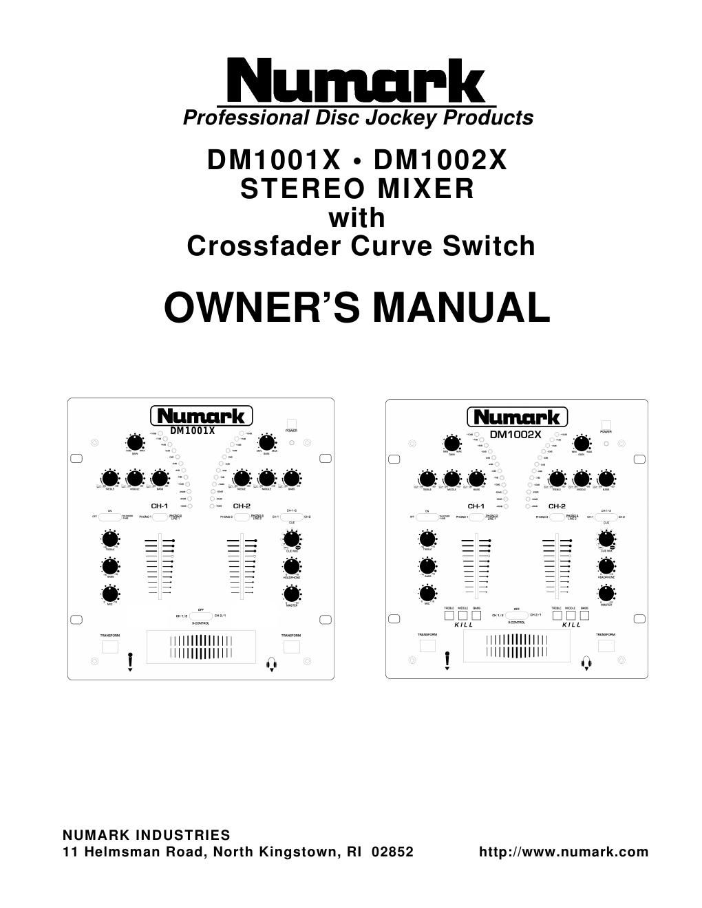 numark dm 1001x en