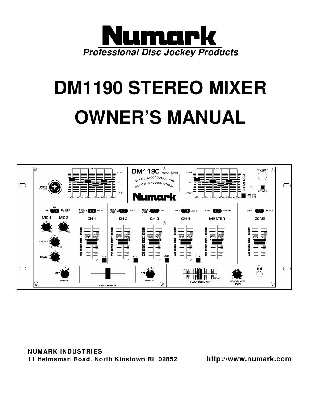 numark dm 1190 en